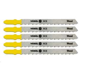 Jigsaw blades for wood and PVC blister packs of 5 Vorel