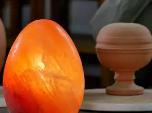 Lampe à sel Hymalaya surface lisse en forme d'oeuf 2-3 kg