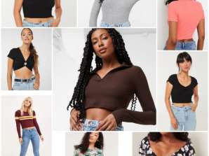 Ardene Mix Print majice in tops paket za ženske - črni petek razprodaja