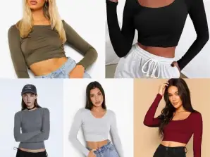 T-shirts d’hiver à manches longues et croptop - Vente en gros de vêtements de marque