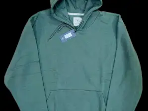 Sweat-shirt à capuche en molleton grandes tailles 3XL à 5XL pour homme en olive et gris par Newport Bay