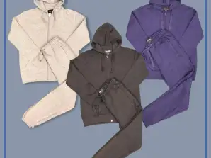 Men's Fleece Top Long Sleeve Zip Up Sweatshirts Bottom Set - Wholesale