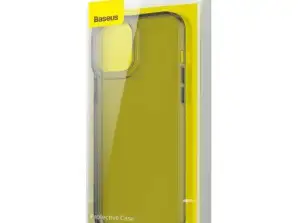 Husă Baseus pentru iPhone 13 Pro, gel transparent, serie Simple, neagră (ARAJ000
