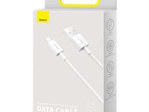 Cablu Baseus Micro USB Superior, cablu de încărcare rapidă 2A 1m Alb (CAMY