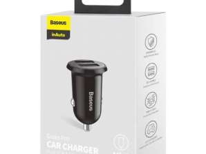 Baseus Car Charger Grain Pro Dual USB 4.8A Black  CCALLP 01