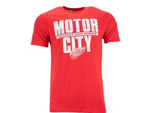 Fanātiķi NHL ikoniskais dzimtās pilsētas pilsētas T-krekls Detroitas Red Wings M-XL