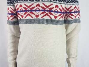 Men's crew-neck sweater from C&A with a fashionable Norwegian pattern