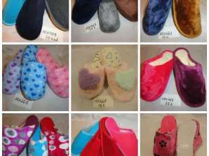 fluffy women's slippers in different designs