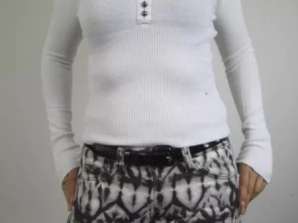 Suéter de malha fina feminino elegante/Xhera/2852