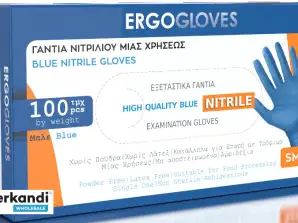 Kék nitril kesztyű, kiváló minőségű
