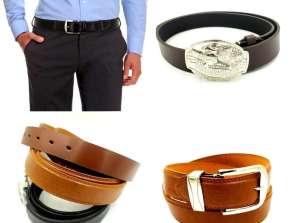 Men's Leather Belt: Variety of Brands and Designs - Sizes 38 to 50