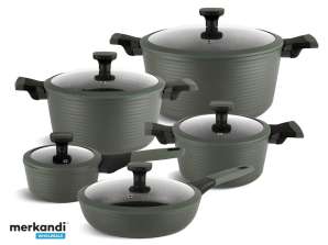 EB-5633 Edënbërg Green Line - 12-piece Luxury Cookware Set from Forged