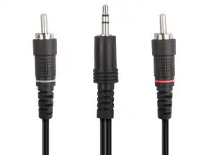 Cable audio 2xRCA / minijack 3,5mm - JRCA15