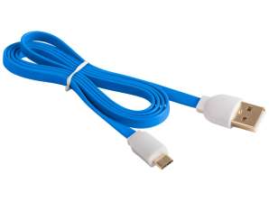 Kábel USB / microUSB - MBFL-10 MODRÁ