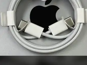 ORIĢINĀLS Apple C tipa līdz C tipa kabelis iPhone 6 vai jaunākai versijai, lielapjoma — 6 eiro par gabalu