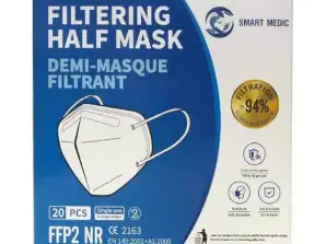 Weiße FFP2-Maskenboxen, Economy-Verpackung per LKW mit 20 Kartons