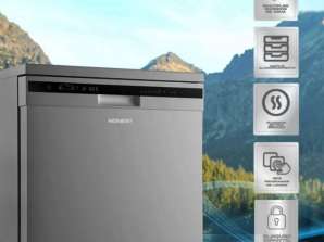 Mașină de spălat vase INVERTER Gri nou - Clasa energetică A+ - Capacitate pentru 12 tacâmuri