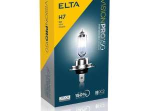 Elta VisionPro | polttimon | 12V 55W PX26d H7 | + 150% suurempi kirkkaus 3700K | 2 kpl pakkaus