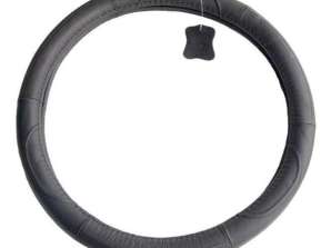 Wholesale steering wheel protector / 38 cm / grey / faux leather