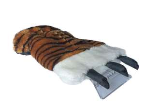 Raspador de hielo forrado guante pata de tigre 30 x 18 cm