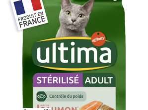 Kroketten Katze Ultima sterilisierter Lachs 3kg