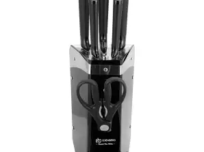 EB-920 Knife Set with Luxury Knife Holder - 7 pieces - Stainless Steel