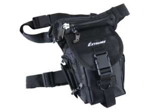 Durable Motorcycle Waistbag/Leg Bag with Multiple Compartments and Adjustable Straps