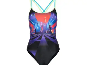 SPEEDO WOMEN'S OUTFIT NEON FAN PLMT DOUB XBCK AF SIZE D32 8-10626D279