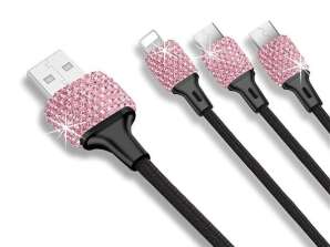 Charging cable with rhinestones - High-quality charging cable with rhinestones