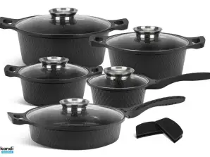 EB-12913 12 Piece Luxury Forged Aluminum Cookware Set - Ceramic