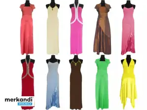Evening Dresses Mix + GALA DRESS, Size 36-42, Color Brown, Red, Salmon, Blue, Pink, Green, Cream, Yellow