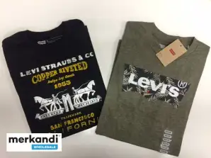 Levi's kortærmede T-shirts til mænd Sortimentspakke med 48 - blandede størrelser og stilarter