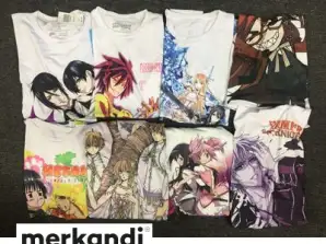 Anime por grosso t-shirts variadas 30pcs. - Estilos Variados, Mix, Estilo Vintage