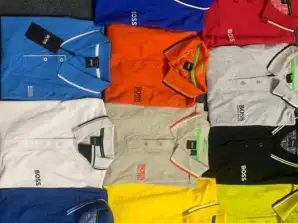 Hugo Boss Herren Polos Sortimente: 18 Stk. Gemischt, Größen: S-2XL, Enthält verschiedene Farben, Stile und Muster für jedes gemischte Sortiment.