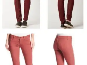 Bulk Miss Me Skinny Jeans til kvinder - Deep Red &; Dusty Rose, str. 24-30, pakke med 24