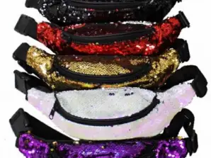 Bulk Pack of 36 Sequin Fanny Packs in Assorted Colors for Retailers