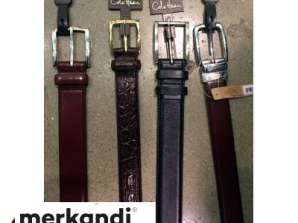 Bulk Cole Haan Men's Leather Belts sortido, conjunto de 12 peças, estilos e tamanhos variam
