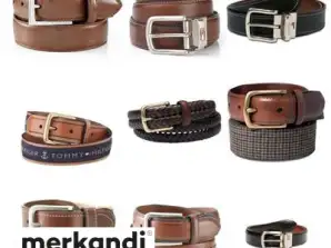 Tommy Hilfiger Men's Assorted Leather Belts - 12 Piece Variety Pack, Sizes 30-42