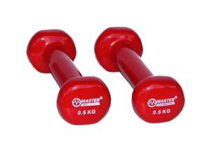 Vinyl Gecoate Dumbbells MASTER 2 x 0,5 kg