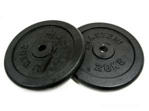 Piastra di peso in ferro MASTER 20 kg (coppia)
