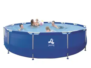 Στρογγυλή πισίνα με χαλύβδινο σκελετό Sirocco Μπλε 420 x 84 cm
