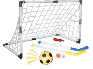 Goal MASTER 94 x 61 x 48 cm with accessories   ball and hockey sticks