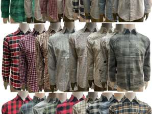 Vyriški marškiniai ilgomis rankovėmis 100% medvilnė didmeninė prekyba skirtingais čekiais ir juostelėmis