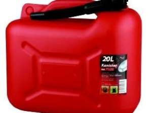 Degvielas benzīna tvertne izgatavota no plastmasas | sarkans | 20 litri (s)