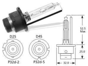 Elta VisionPro Xenon Bulb | 42V 35W | P32 D-5 Socket | 6000K Color Temperature | D4S | Ideal for wholesale automotive lighting