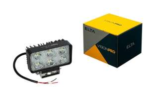 Elta VisionPro | työvalaisin | 6 LEDiä | 3W/18W | 10-30V | 30 cm: n kaksiytiminen kaapeli | magneettinen