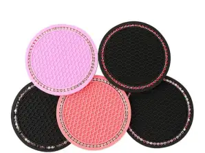 High-quality coasters with sparkling rhinestones