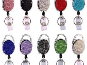 Keychain with rhinestones