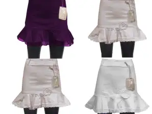 SKIRTS LONG TO THE CALF, SKIRTS ACRYLIC PURPLE WHITE BEIGE 34-42