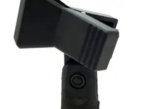 Spring-loaded microphone holder clip